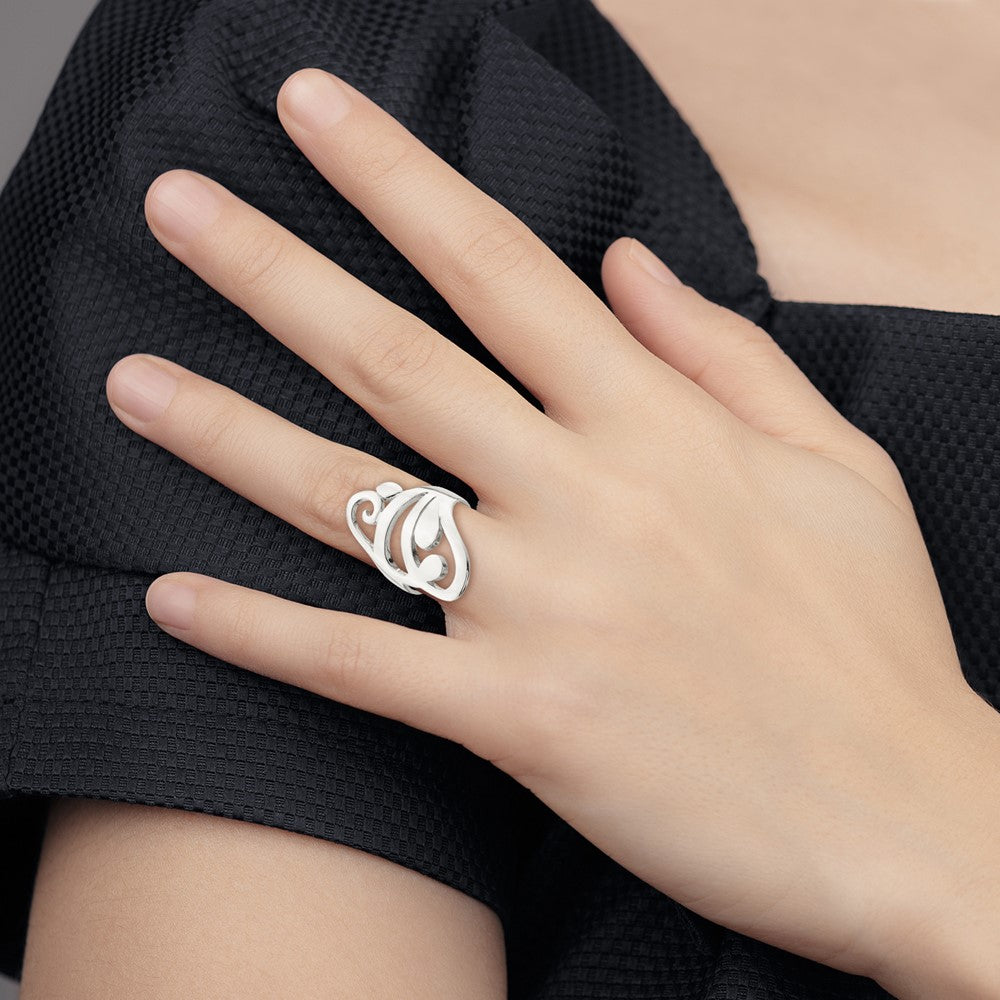 Sterling Silver Scroll Ring - 3