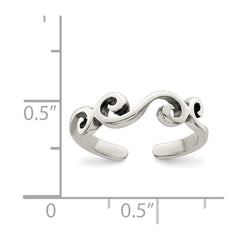 Sterling Silver Antiqued Toe Ring - 2