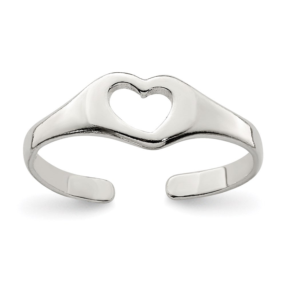 Sterling Silver Heart Toe Ring - 2