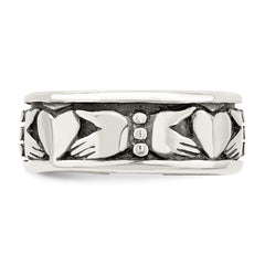 Sterling Silver Claddagh Design Ring - 4