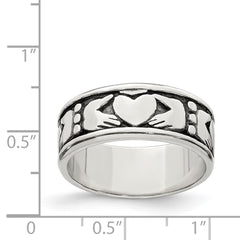 Sterling Silver Claddagh Design Ring - 4