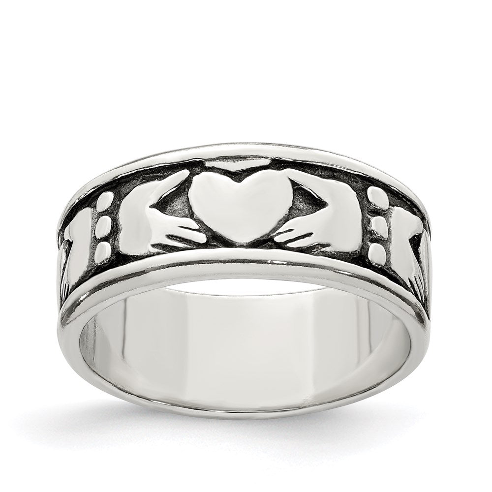Sterling Silver Claddagh Design Ring - 3