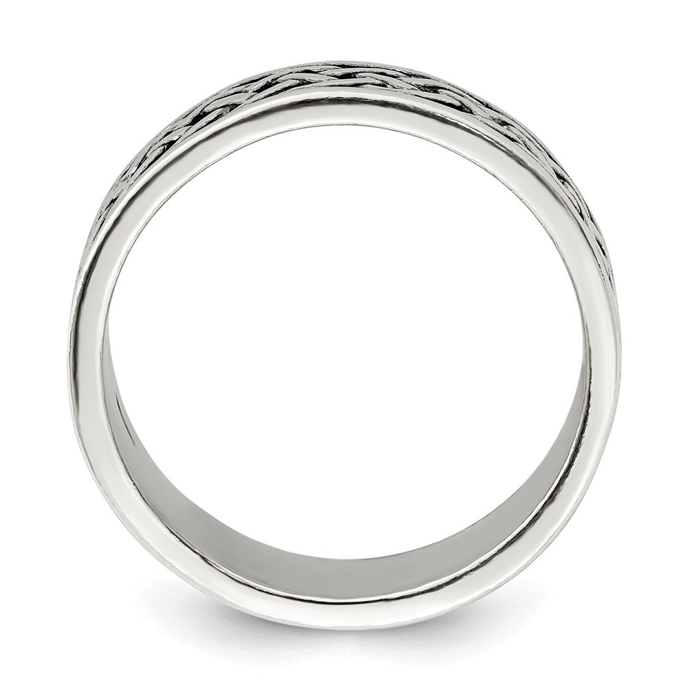 Sterling Silver Weave Design Ring - 3
