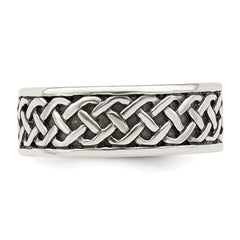 Sterling Silver Weave Design Ring - 3