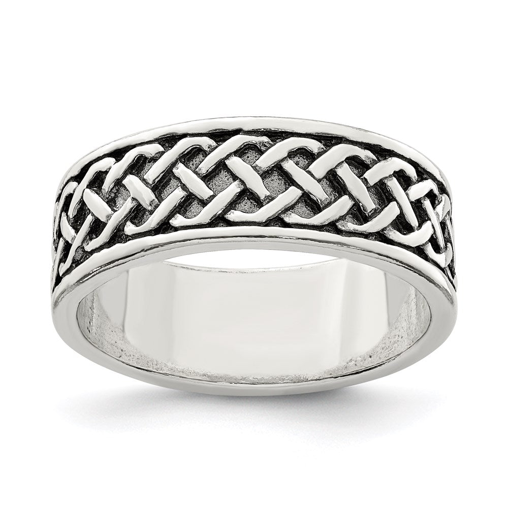 Sterling Silver Weave Design Ring - 3