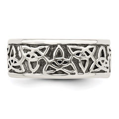 Sterling Silver Antiqued Celtic Knot Ring - 2