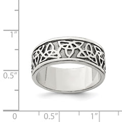 Sterling Silver Antiqued Celtic Knot Ring - 2