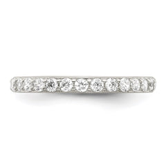 Sterling Silver Rhodium-plated CZ Ring - 9