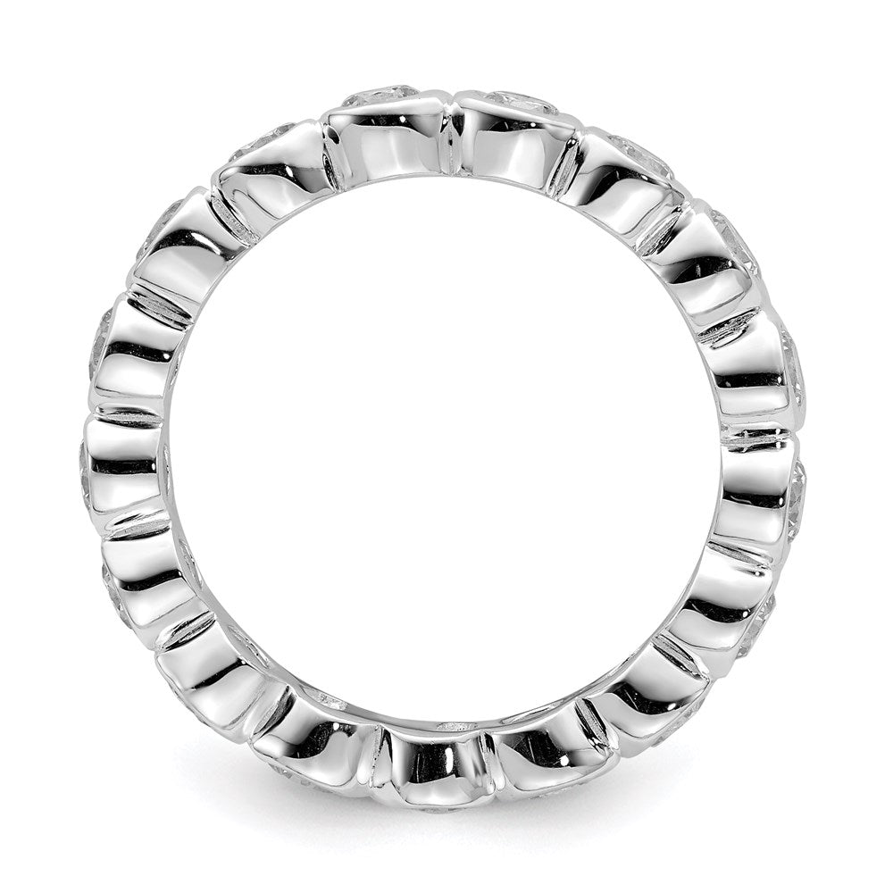 Sterling Silver CZ Band - 3