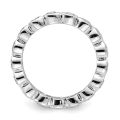 Sterling Silver CZ Band - 3