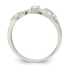 Sterling Silver CZ Star Ring - 3