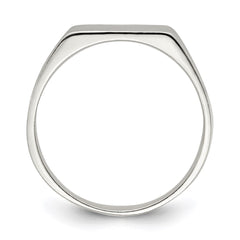 Sterling Silver 9x11mm Solid Back Signet Ring - 2