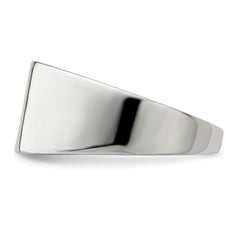 Sterling Silver 9x11mm Solid Back Signet Ring - 2