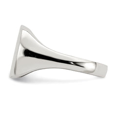 Sterling Silver 11x14mm Solid Back Signet Ring - 3