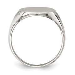 Sterling Silver 17x13mm Closed Back Signet Ring - 3