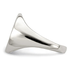 Sterling Silver 17x13mm Closed Back Signet Ring - 3