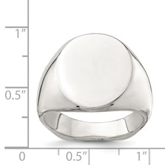 Sterling Silver 18x14mm Open Back Signet Ring - 3