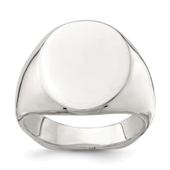 Sterling Silver 18x14mm Open Back Signet Ring - 3