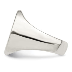 Sterling Silver 19x16mm Closed Back Signet Ring - 2