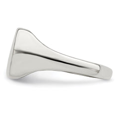 Sterling Silver 12x12mm Closed Back Signet Ring - 3