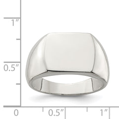 Sterling Silver 12x15mm Open Back Signet Ring - 3