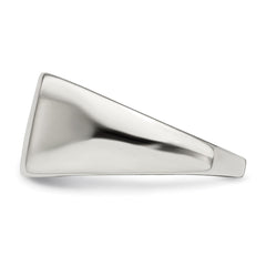 Sterling Silver 11x12mm Closed Back Signet Ring - 3