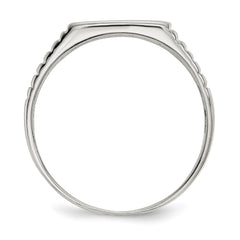 Sterling Silver 10x12mm Open Back Signet Ring - 2