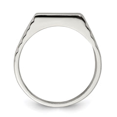Sterling Silver 6x11mm Open Back Signet Ring - 3
