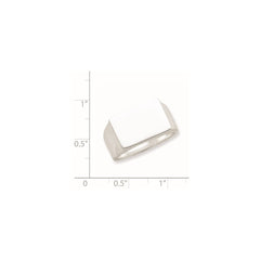 Sterling Silver 12x17mm Closed Back Signet Ring - 2