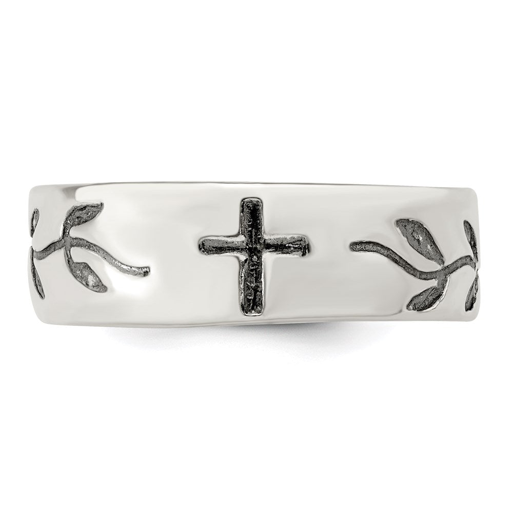 Sterling Silver Cross Design Ring - 2