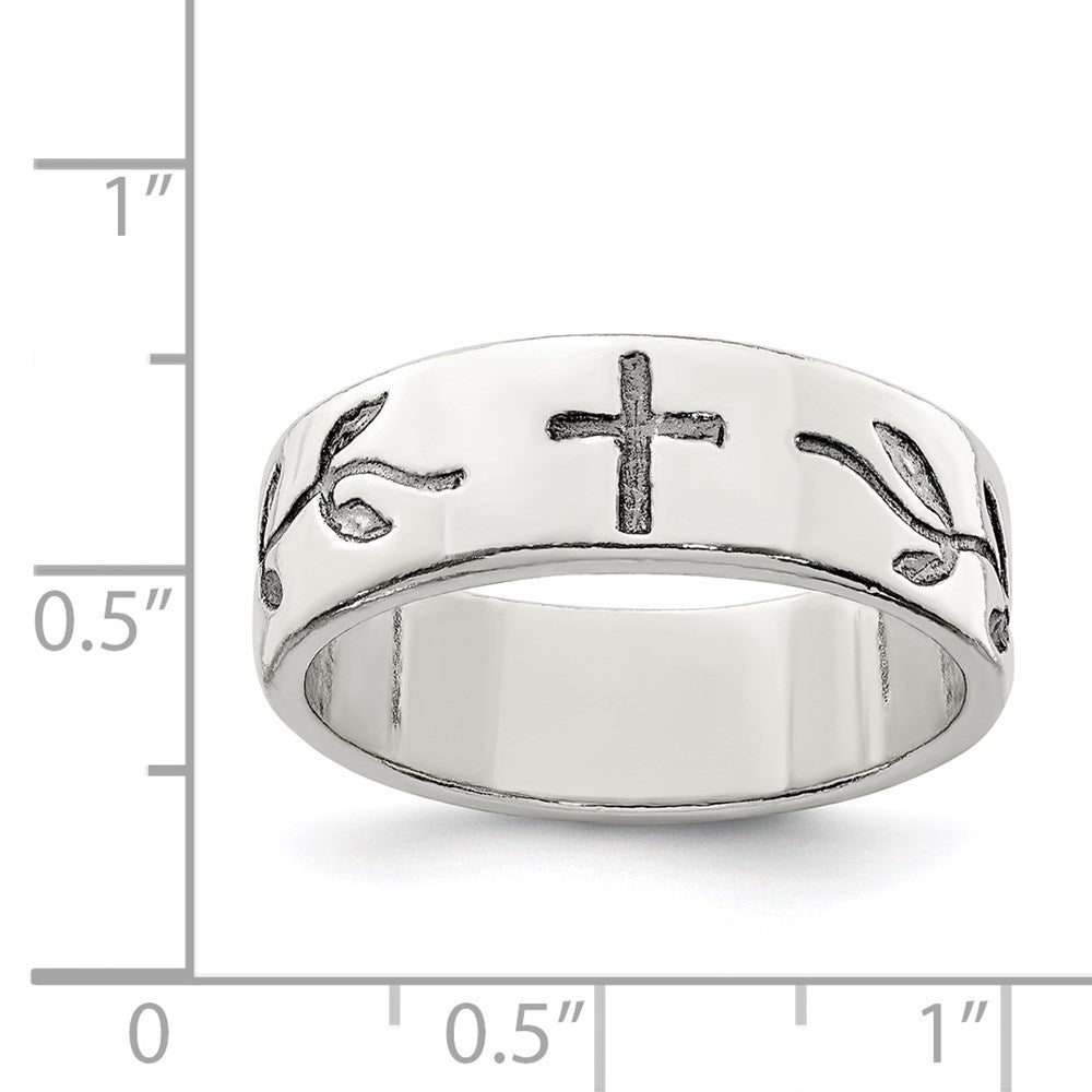 Sterling Silver Cross Design Ring - 2