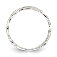 Sterling Silver Polished Peace Ring - 2
