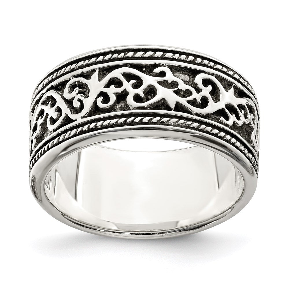 Sterling Silver Antiqued Band - 6