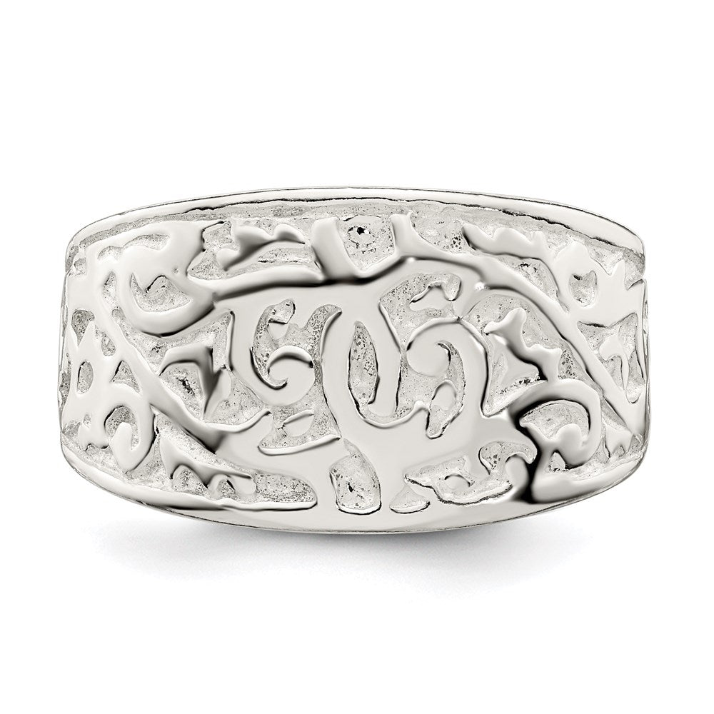 Sterling Silver Swirl Design Ring - 3