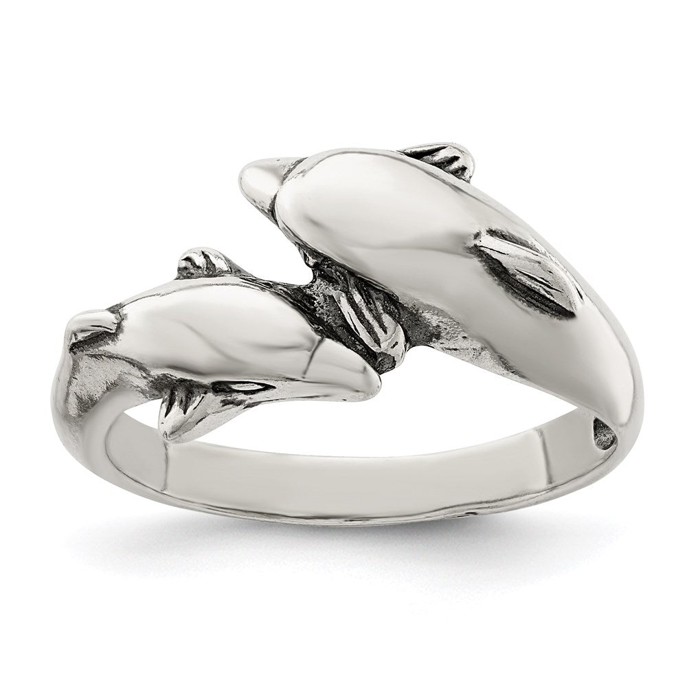 Sterling Silver Dolphin Ring - 3