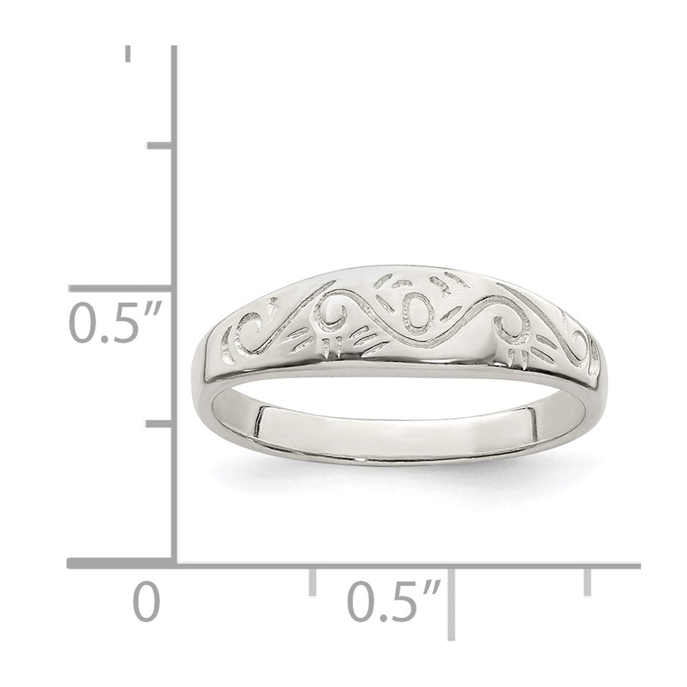 Sterling Silver Swirl Ring - 4