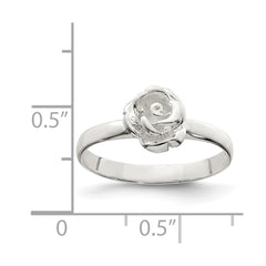 Sterling Silver 8mm Rose Ring - 3