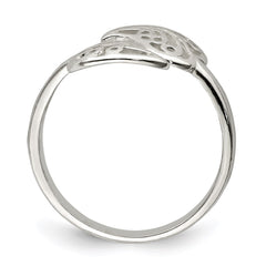 Sterling Silver Polished Filigree Ring - 3