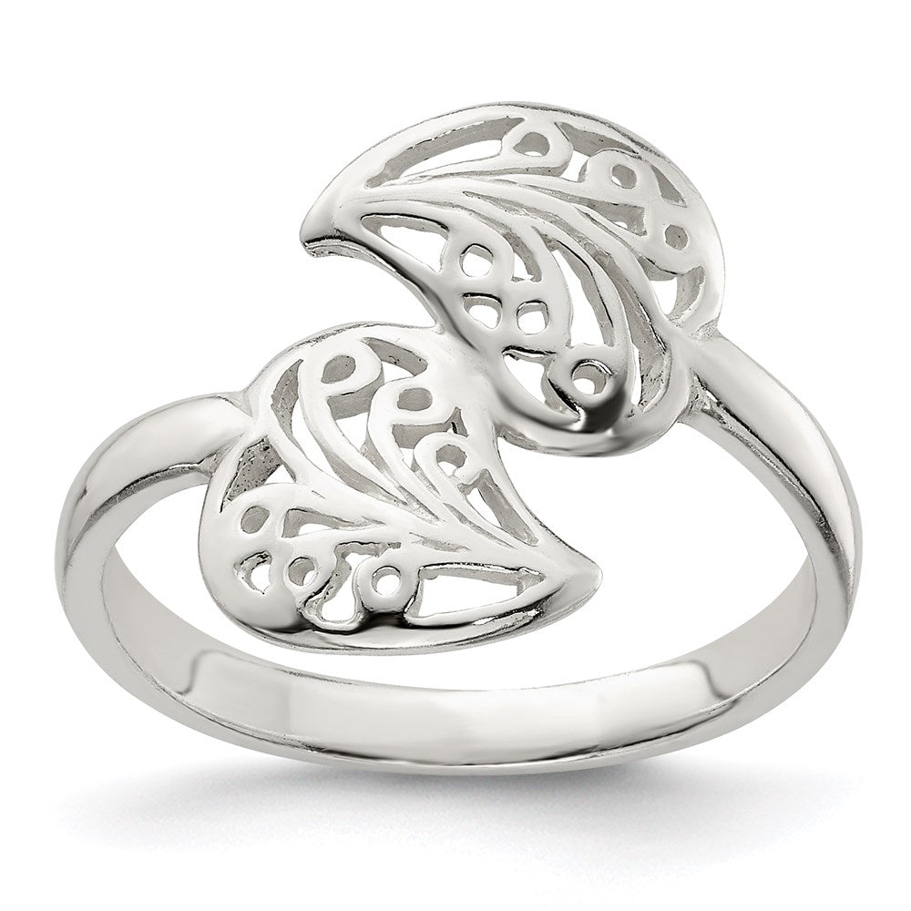 Sterling Silver Polished Filigree Ring - 3