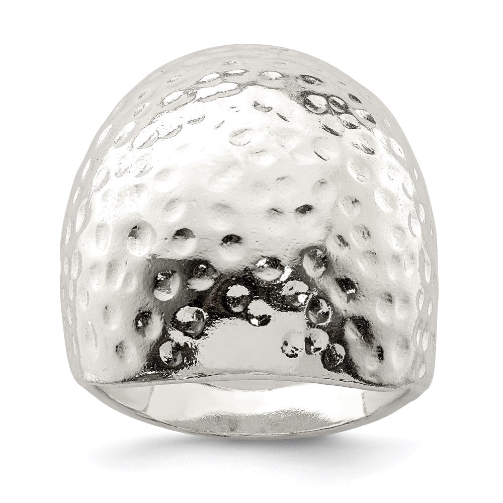 Sterling Silver Textured Dome Ring - 2