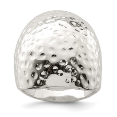 Sterling Silver Textured Dome Ring - 2
