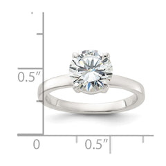 Sterling Silver Polished CZ Ring - 2
