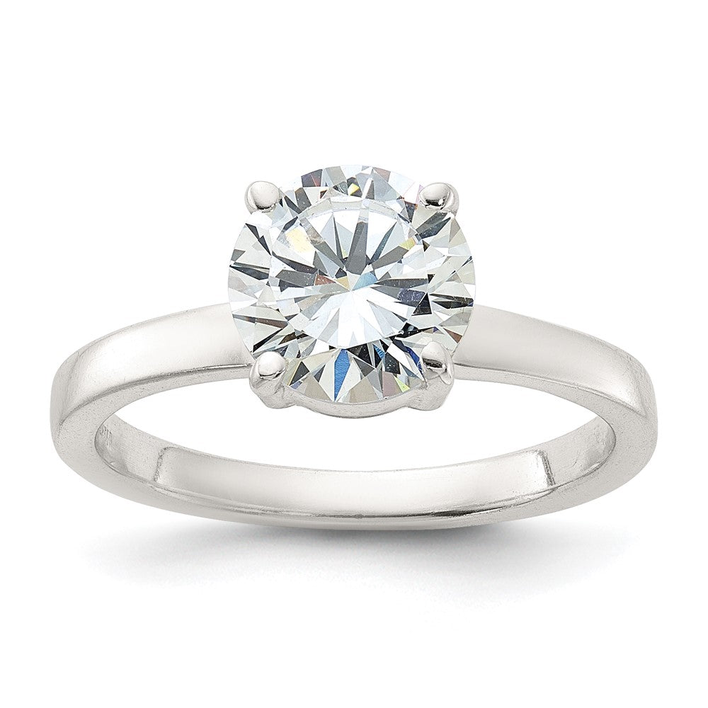 Sterling Silver Polished CZ Ring - 2