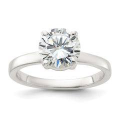 Sterling Silver Polished CZ Ring - 2