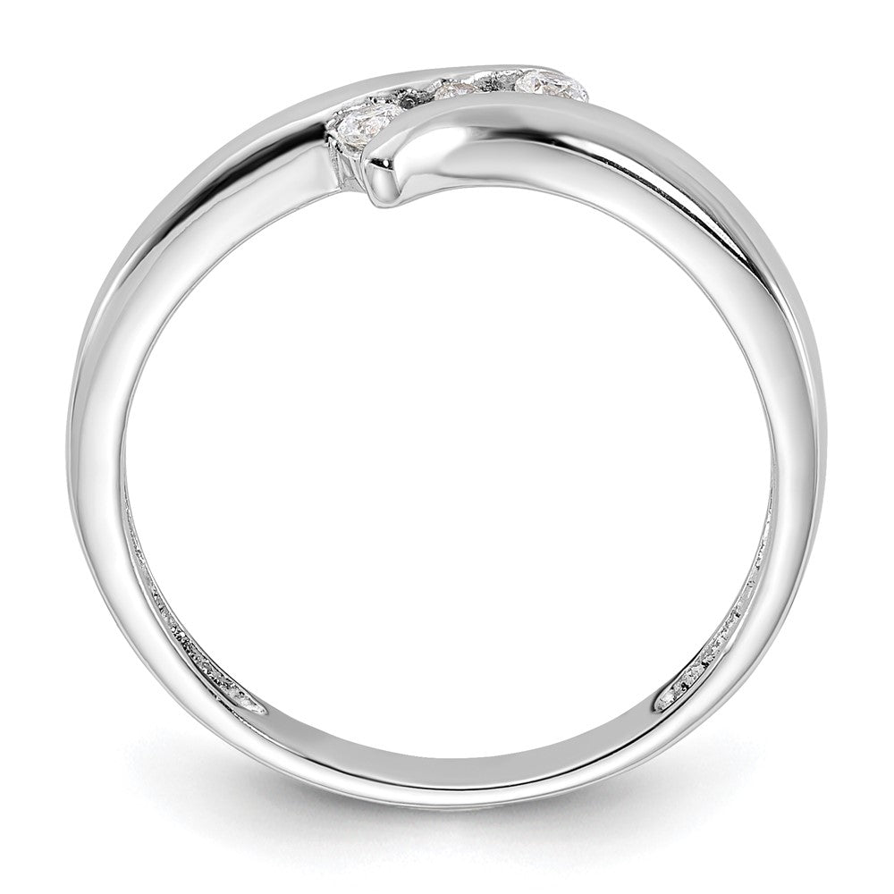 Sterling Silver Rhodium Plated CZ Ring - 14