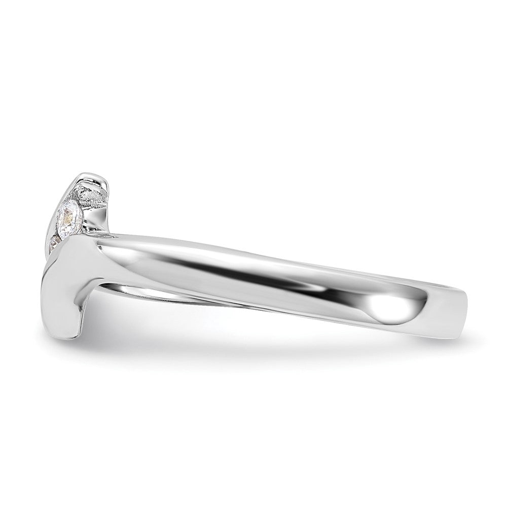 Sterling Silver Rhodium Plated CZ Ring - 14