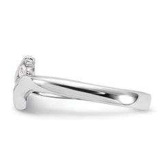 Sterling Silver Rhodium Plated CZ Ring - 14