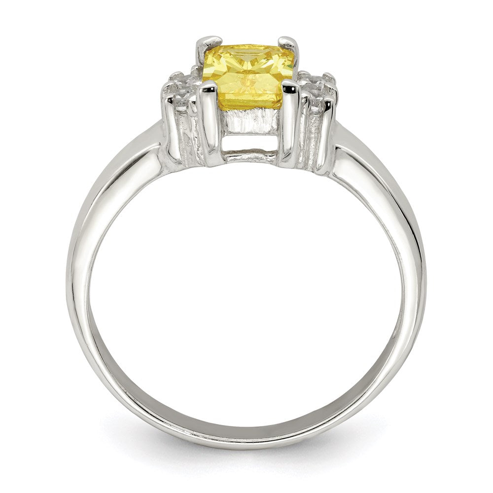 Sterling Silver Yellow & White CZ Ring - 2