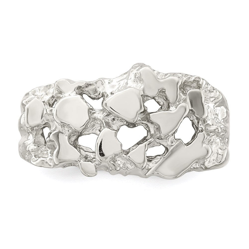 Sterling Silver Men's Nugget Ring - 24