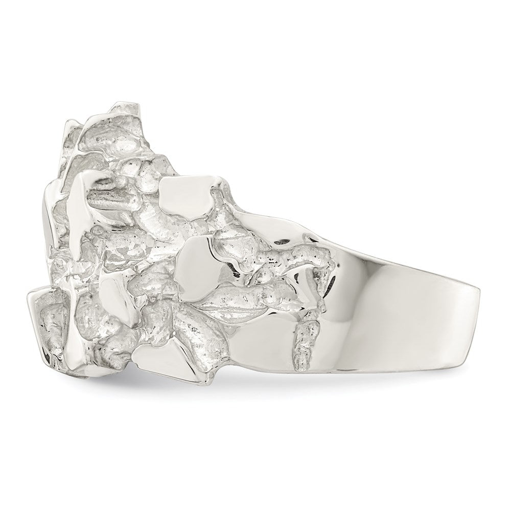 Sterling Silver Men's Nugget Ring - 27